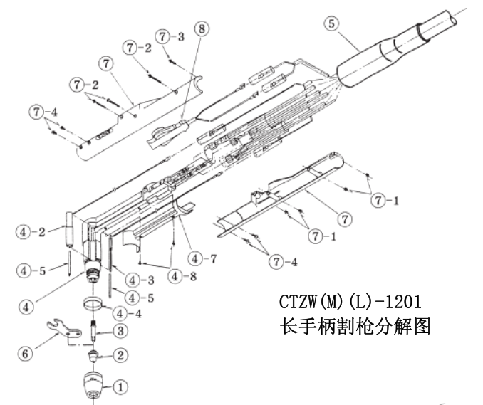 OTC D12000 割槍 CTZW 系列分解圖