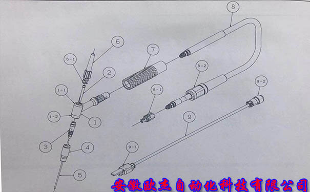 OTC Daihen (歐地希) AWX-2081 氬弧焊槍分解圖
