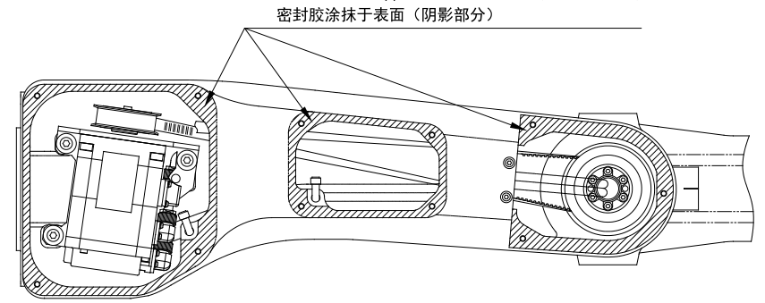 OTC機(jī)器人B4/B4L上臂蓋安裝示意圖