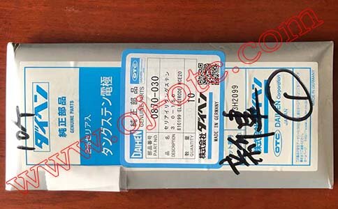 OTC Daihen 鈰鎢極 0870-030 包裝細節(jié)
