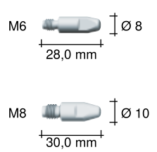 賓采爾A360導(dǎo)電嘴M6和M8