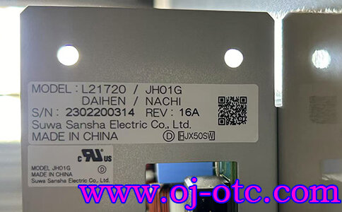 OTC DAIHEN L21720A00 電源單元 型號標簽特寫